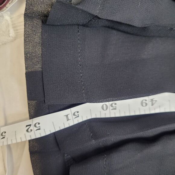 VINTAGE 90s black bias maxi tank dress with sheer knife pleated panel S - Picture 10 of 11